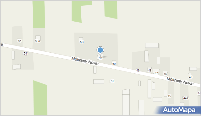 Mokrany Nowe, Mokrany Nowe, 52, mapa Mokrany Nowe