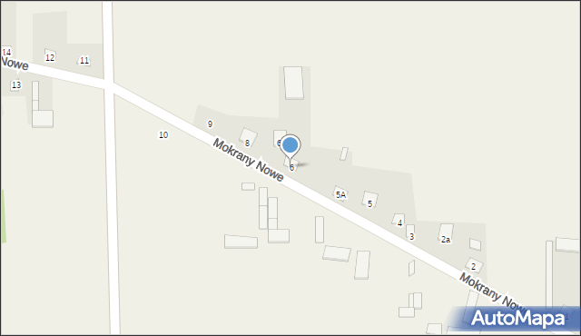 Mokrany Nowe, Mokrany Nowe, 6, mapa Mokrany Nowe