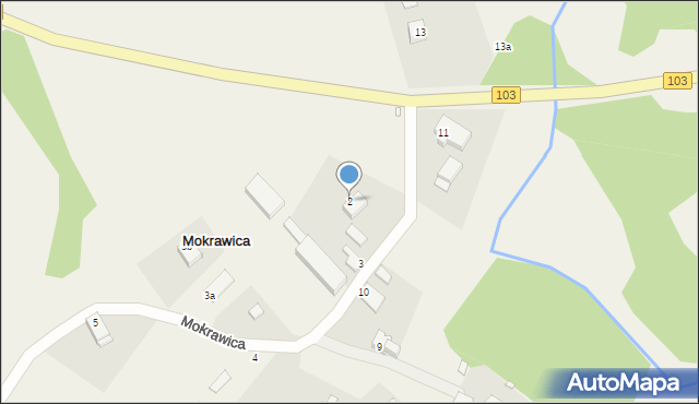 Mokrawica, Mokrawica, 2, mapa Mokrawica