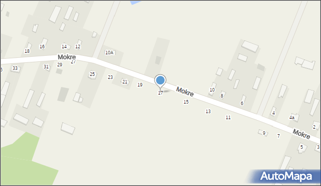 Mokre, Mokre, 17, mapa Mokre