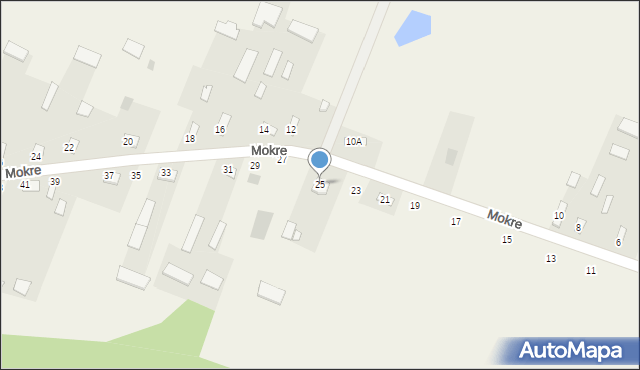 Mokre, Mokre, 25, mapa Mokre