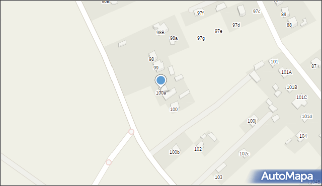 Mokre, Mokre, 100a, mapa Mokre