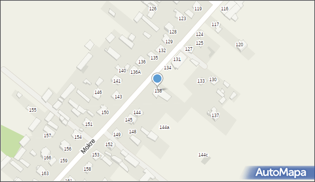 Mokre, Mokre, 138, mapa Mokre