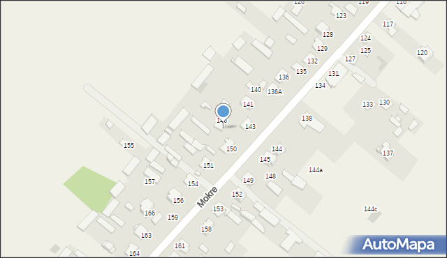 Mokre, Mokre, 147, mapa Mokre
