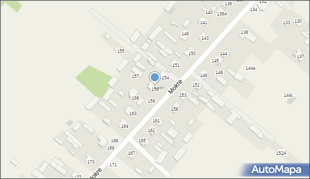 Mokre, Mokre, 156, mapa Mokre
