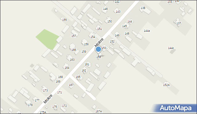 Mokre, Mokre, 158, mapa Mokre
