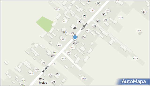 Mokre, Mokre, 161, mapa Mokre