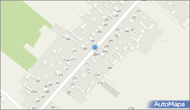 Mokre, Mokre, 265, mapa Mokre