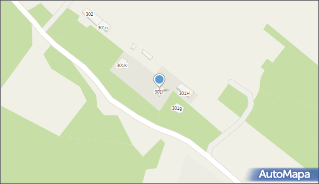 Mokre, Mokre, 301i, mapa Mokre