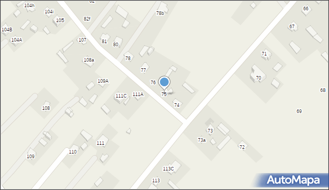 Mokre, Mokre, 75, mapa Mokre