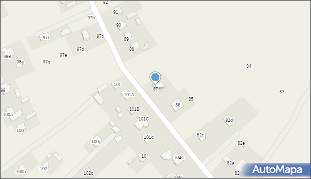 Mokre, Mokre, 87, mapa Mokre