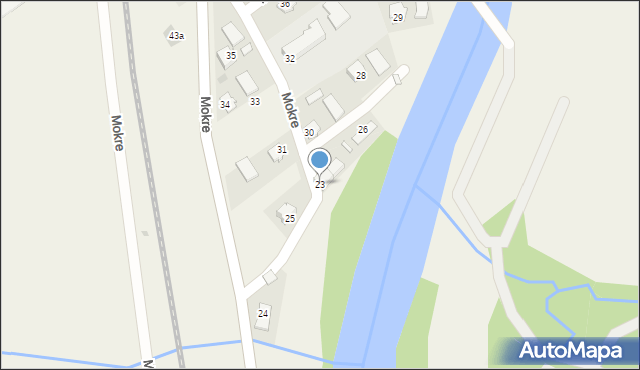 Mokre, Mokre, 23, mapa Mokre