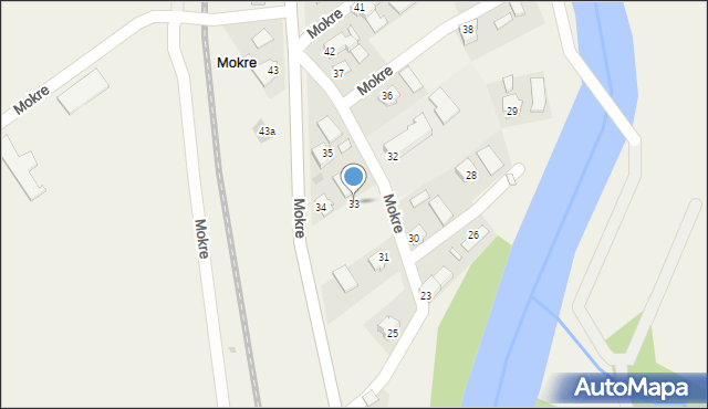 Mokre, Mokre, 33, mapa Mokre