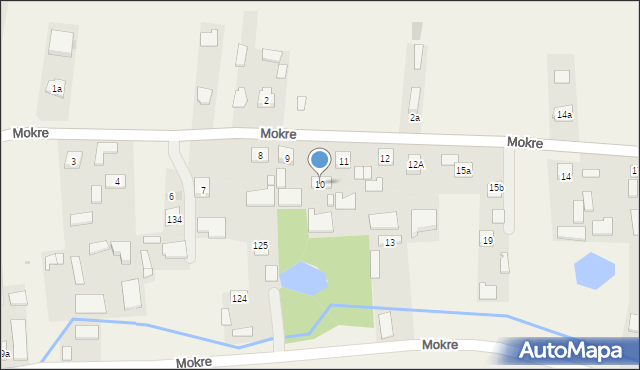 Mokre, Mokre, 10, mapa Mokre