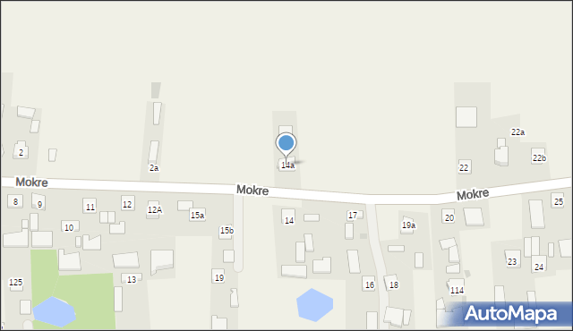 Mokre, Mokre, 14a, mapa Mokre
