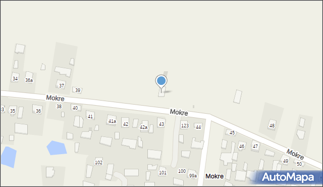 Mokre, Mokre, 43a, mapa Mokre