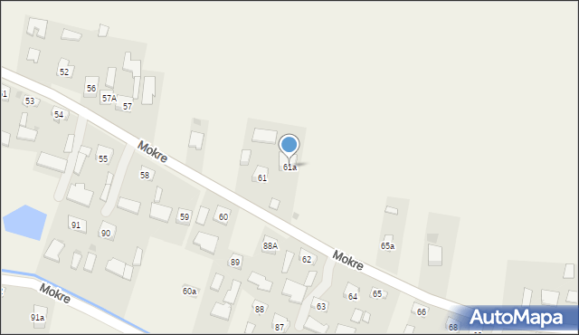 Mokre, Mokre, 61a, mapa Mokre