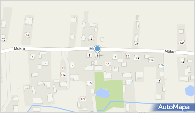 Mokre, Mokre, 9, mapa Mokre