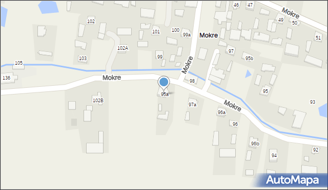 Mokre, Mokre, 95a, mapa Mokre