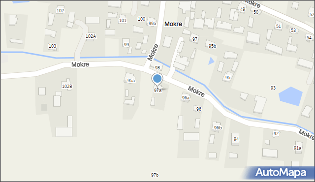 Mokre, Mokre, 97a, mapa Mokre