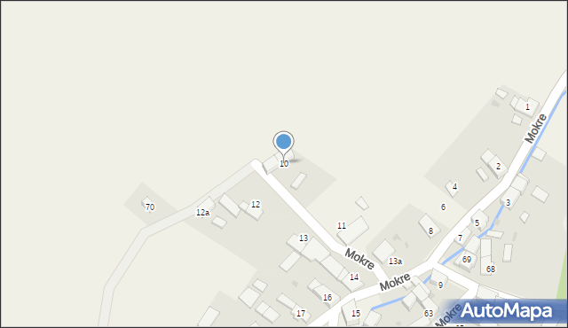 Mokre, Mokre, 10, mapa Mokre
