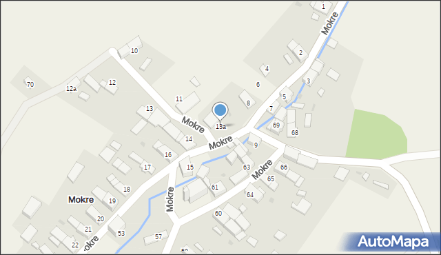 Mokre, Mokre, 13a, mapa Mokre