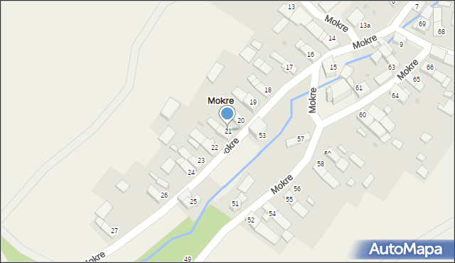 Mokre, Mokre, 21, mapa Mokre