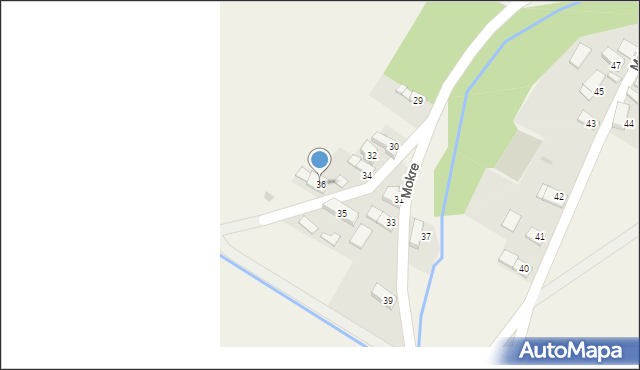 Mokre, Mokre, 36, mapa Mokre