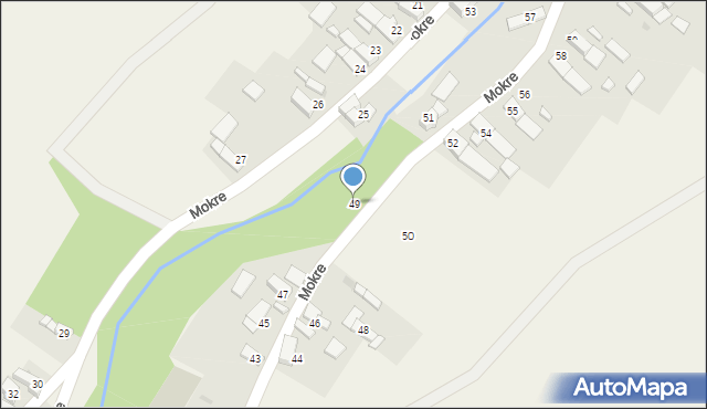 Mokre, Mokre, 49, mapa Mokre