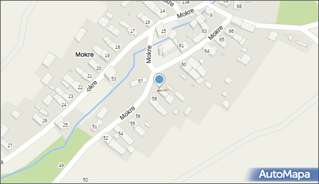 Mokre, Mokre, 59, mapa Mokre