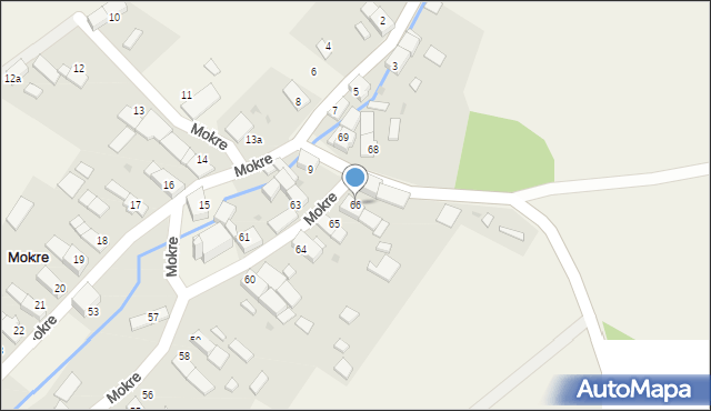 Mokre, Mokre, 66, mapa Mokre