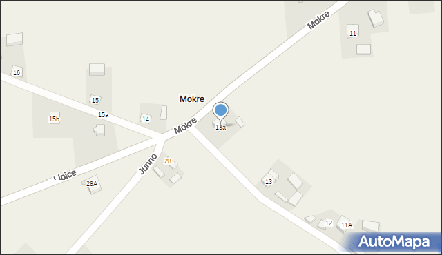 Mokre, Mokre, 13a, mapa Mokre