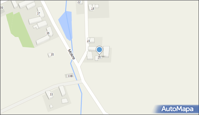 Mokre, Mokre, 20, mapa Mokre