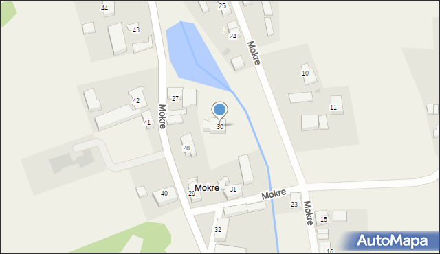 Mokre, Mokre, 30, mapa Mokre