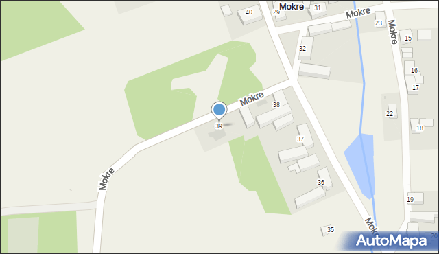 Mokre, Mokre, 39, mapa Mokre
