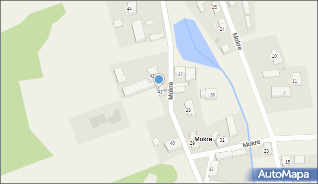 Mokre, Mokre, 41, mapa Mokre