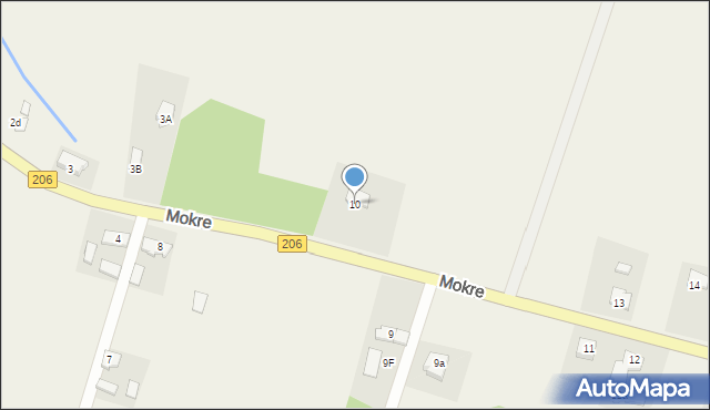 Mokre, Mokre, 10, mapa Mokre