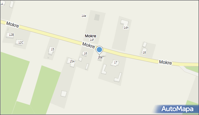 Mokre, Mokre, 16a, mapa Mokre