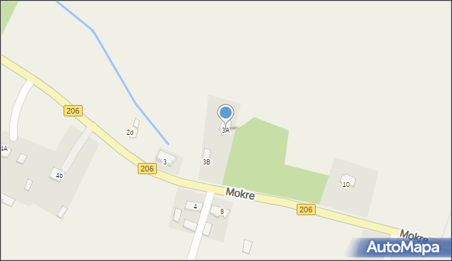 Mokre, Mokre, 3A, mapa Mokre