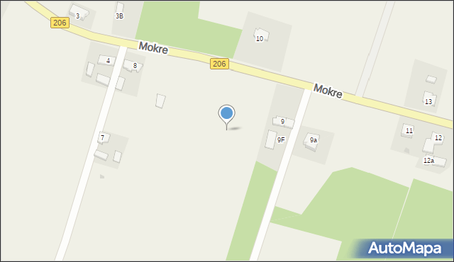 Mokre, Mokre, 8d, mapa Mokre
