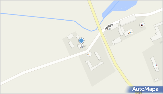 Mokre, Mokre, 22, mapa Mokre