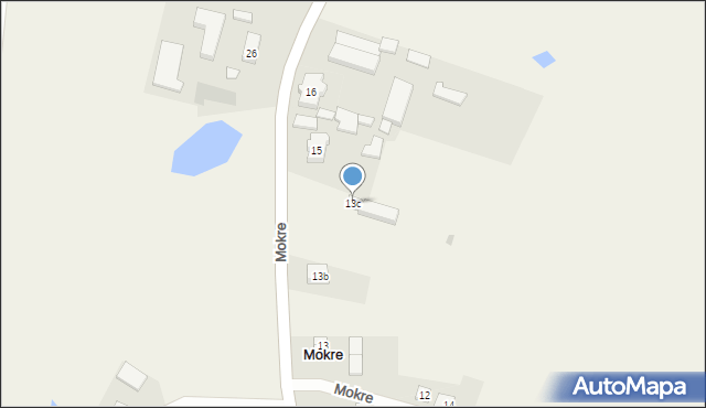 Mokre, Mokre, 13c, mapa Mokre