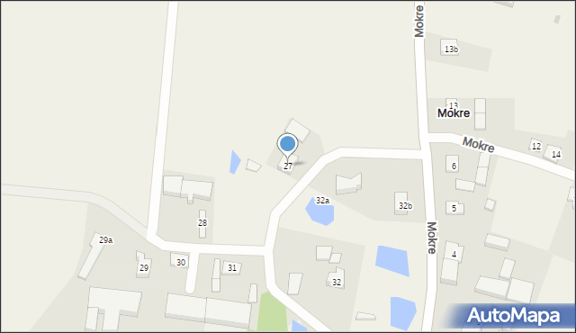 Mokre, Mokre, 27, mapa Mokre