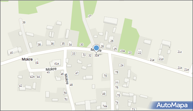 Mokre, Mokre, 32a, mapa Mokre