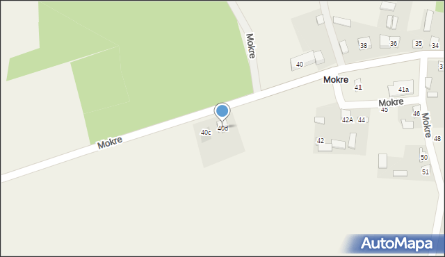 Mokre, Mokre, 40d, mapa Mokre