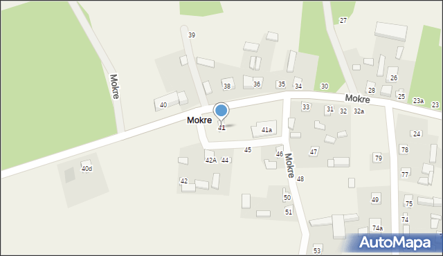 Mokre, Mokre, 41, mapa Mokre