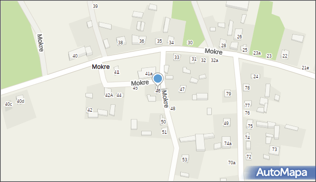 Mokre, Mokre, 46, mapa Mokre
