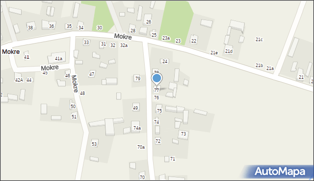 Mokre, Mokre, 77, mapa Mokre