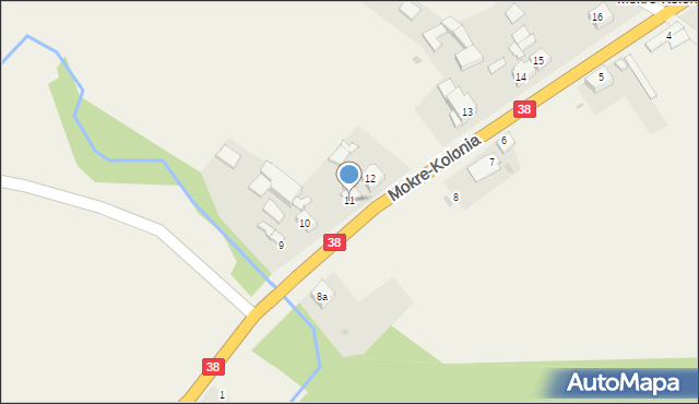 Mokre-Kolonia, Mokre-Kolonia, 11, mapa Mokre-Kolonia