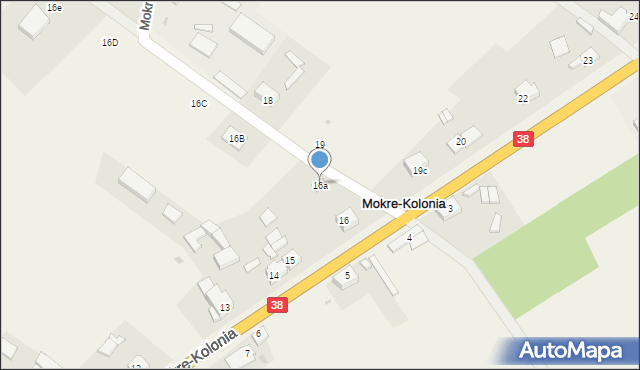 Mokre-Kolonia, Mokre-Kolonia, 16a, mapa Mokre-Kolonia